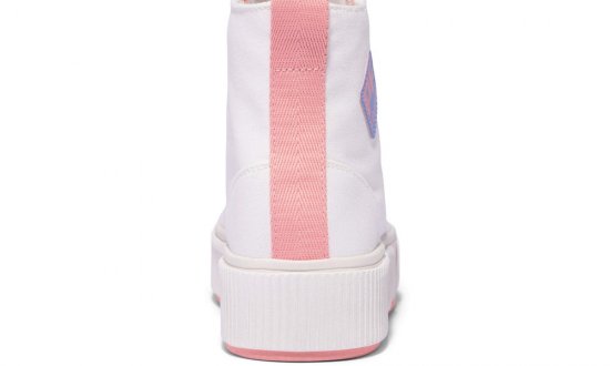 White-Peaches & Cream Allston Hi Top | Unisex Canvas Sneaker