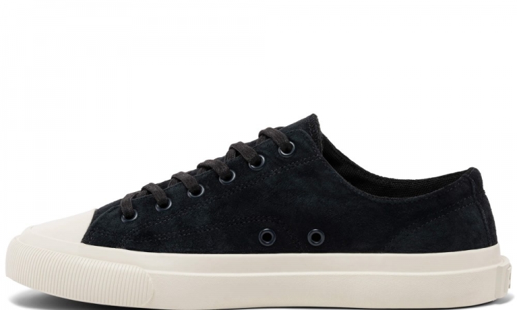 Jet Black All American Lo Top | Unisex Suede Sneaker - Click Image to Close