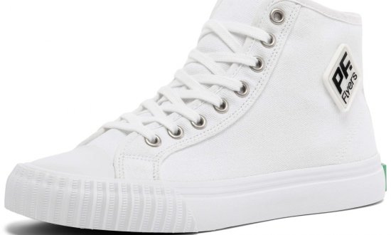 White Classic Center Hi Top | Unisex Canvas Sneaker