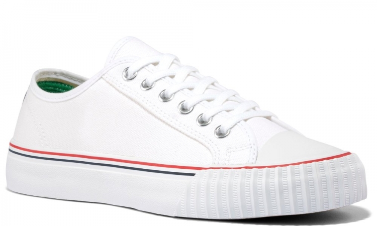 White Center Lo Top | Unisex Canvas Sneaker - Click Image to Close