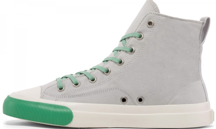 Good Grey All American Hi Top | Unisex Canvas Sneaker - Click Image to Close
