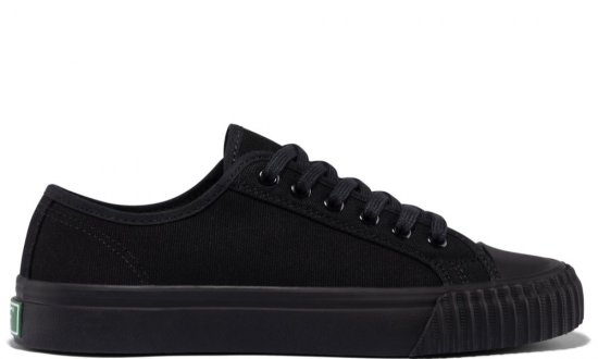 Jet Black Center Lo Top | Unisex Canvas Sneaker