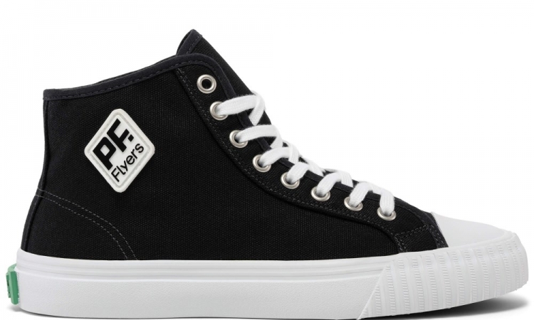 Black Classic Center Hi Top | Unisex Canvas Sneaker - Click Image to Close