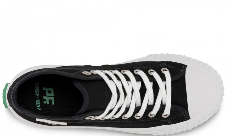 Black Classic Center Hi Top | Unisex Canvas Sneaker - Click Image to Close