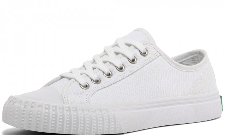 White Classic Center Lo Top | Unisex Canvas Sneaker - Click Image to Close