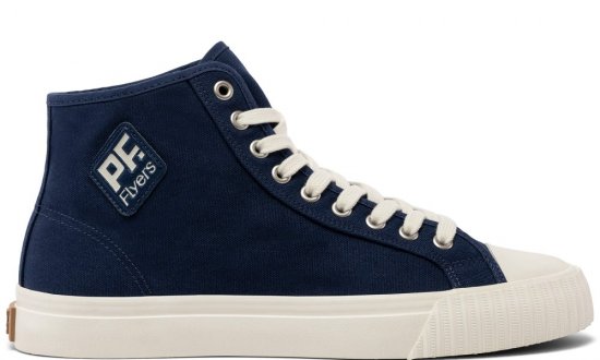 Navy Classic Center Hi Top | Unisex Canvas Sneaker