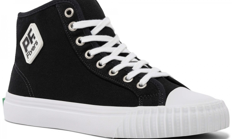 Black Classic Center Hi Top | Unisex Canvas Sneaker - Click Image to Close