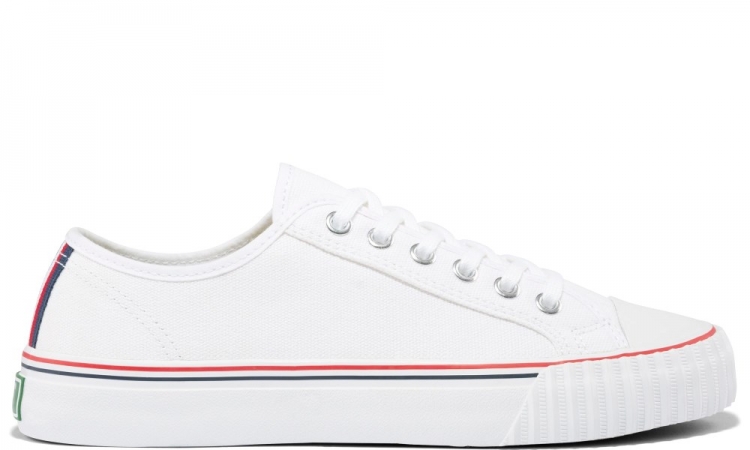 White Center Lo Top | Unisex Canvas Sneaker - Click Image to Close