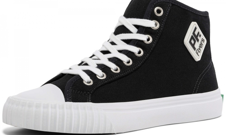 Black Classic Center Hi Top | Unisex Canvas Sneaker - Click Image to Close
