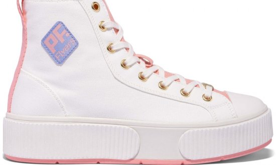 White-Peaches & Cream Allston Hi Top | Unisex Canvas Sneaker