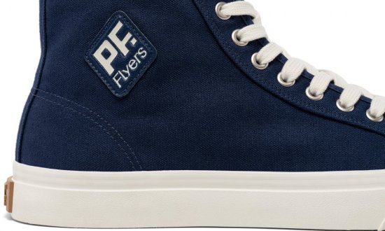 Navy Classic Center Hi Top | Unisex Canvas Sneaker