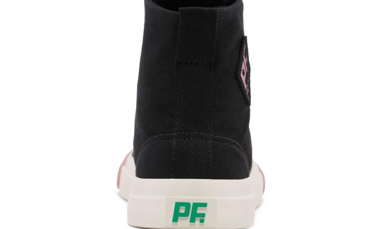 Jet-Black / Pink All American Hi Top | Unisex Canvas Sneaker - Click Image to Close