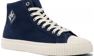 Navy Classic Center Hi Top | Unisex Canvas Sneaker