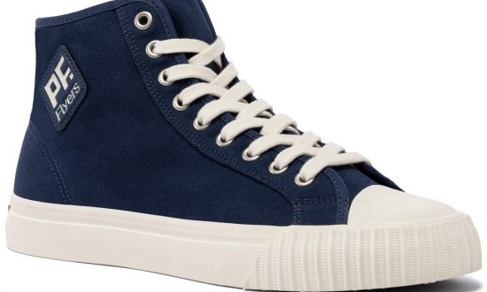 Navy Classic Center Hi Top | Unisex Canvas Sneaker