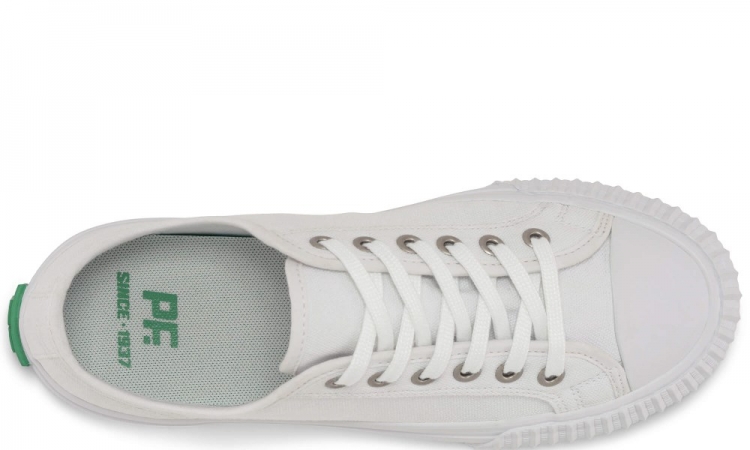White Classic Center Lo Top | Unisex Canvas Sneaker - Click Image to Close