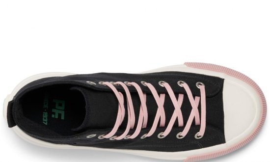 Jet-Black / Pink All American Hi Top | Unisex Canvas Sneaker