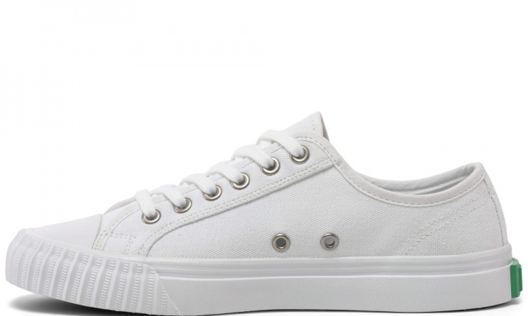 White Classic Center Lo Top | Unisex Canvas Sneaker - Click Image to Close