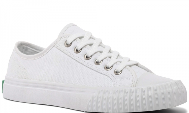 White Classic Center Lo Top | Unisex Canvas Sneaker - Click Image to Close