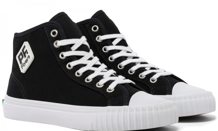 Black Classic Center Hi Top | Unisex Canvas Sneaker - Click Image to Close