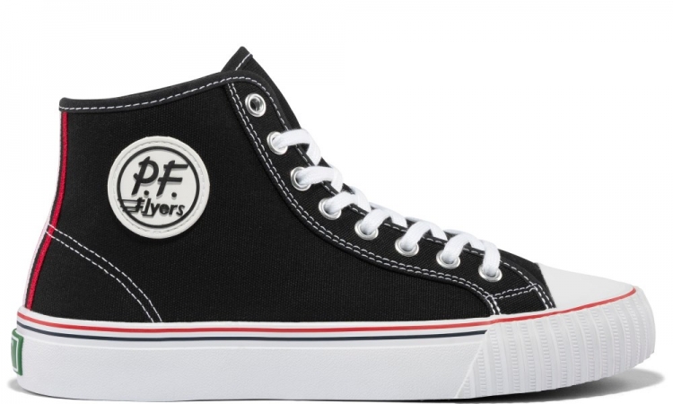 Black Center Hi Top | Unisex Canvas Sneaker - Click Image to Close