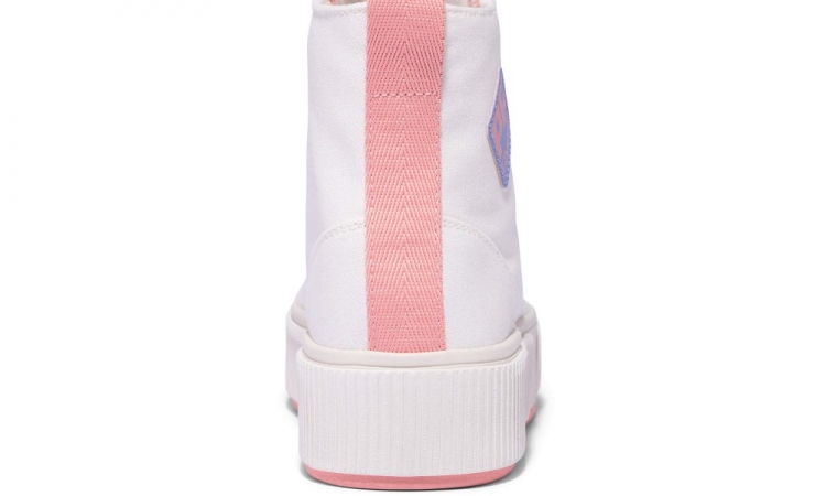 White-Peaches & Cream Allston Hi Top | Unisex Canvas Sneaker - Click Image to Close