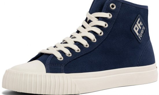 Navy Classic Center Hi Top | Unisex Canvas Sneaker