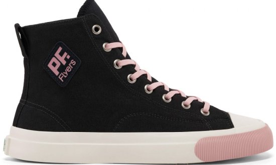 Jet-Black / Pink All American Hi Top | Unisex Canvas Sneaker
