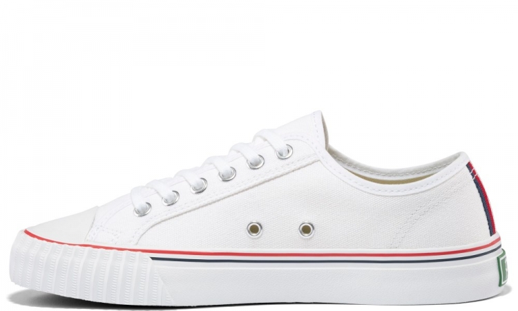 White Center Lo Top | Unisex Canvas Sneaker - Click Image to Close