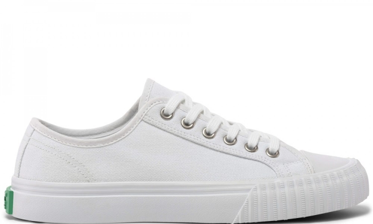 White Classic Center Lo Top | Unisex Canvas Sneaker - Click Image to Close
