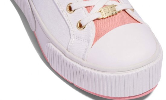 White-Peaches & Cream Allston Hi Top | Unisex Canvas Sneaker
